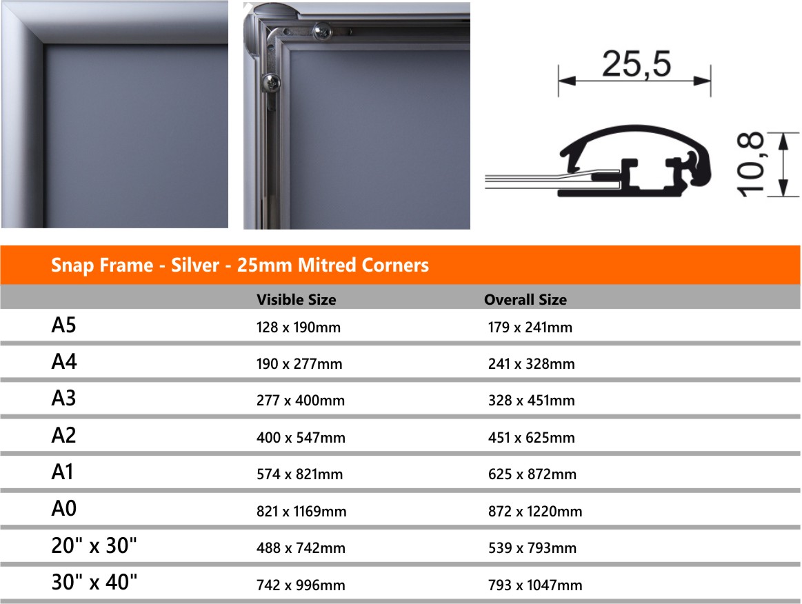 25mm Snap Frames